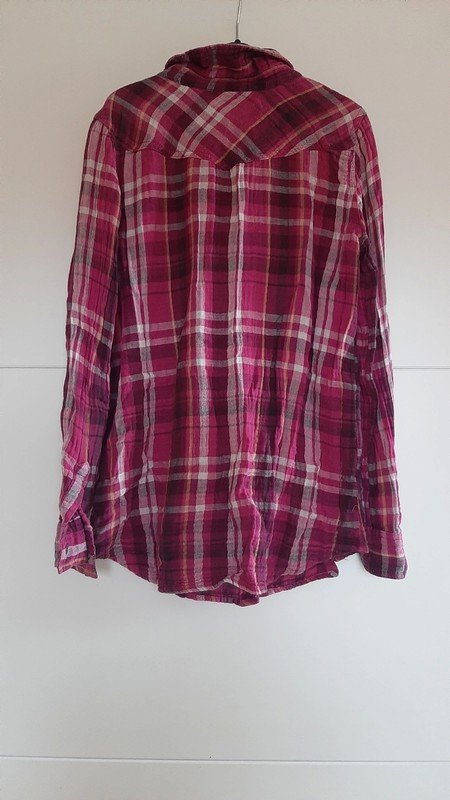 Pink karierte Bluse