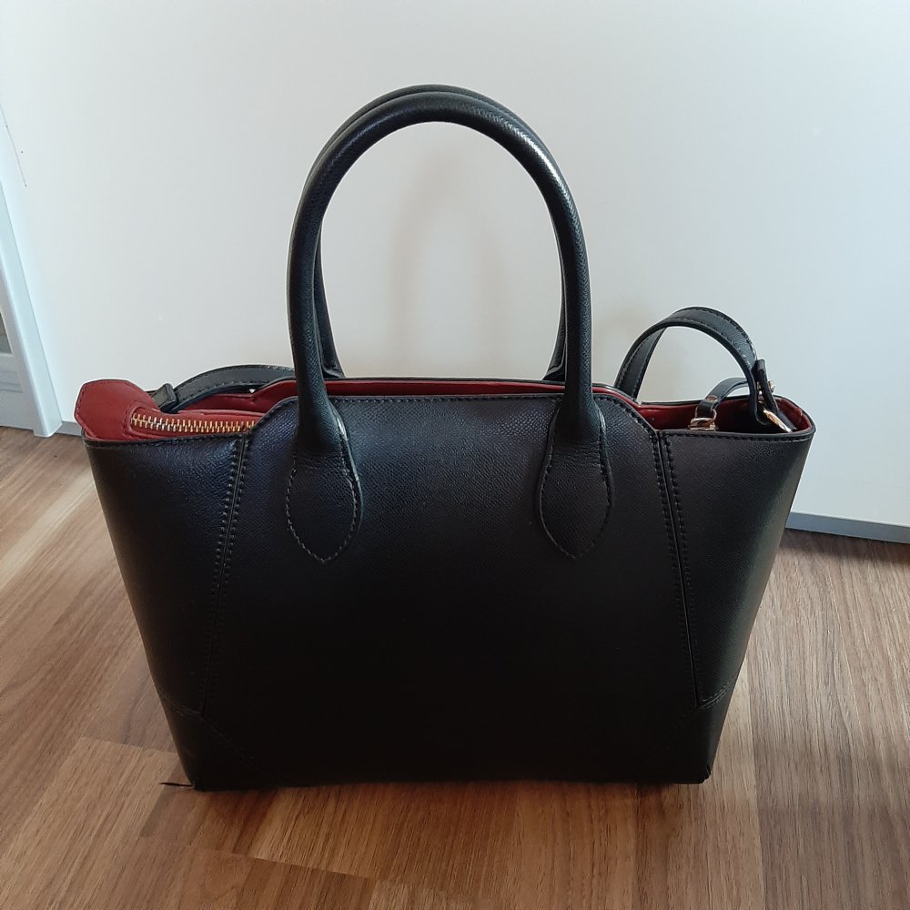 Handtasche Umhängetasche (rot/ schwarz)