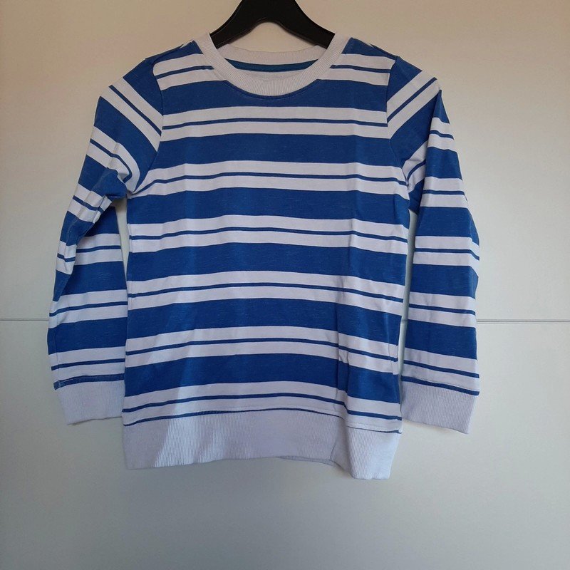 Blau/ weiß gestreifter Pullover