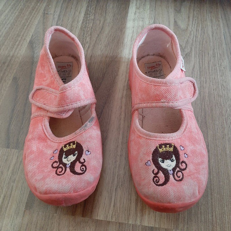 Pinke Super Fit Hausschuhe