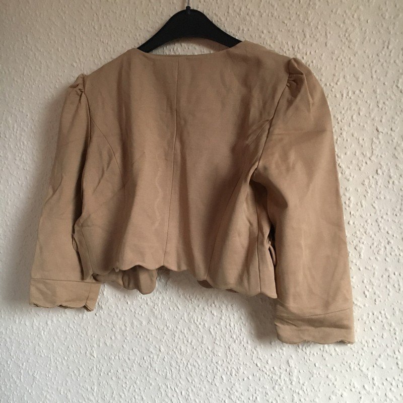 Braune Scalloped Jacke (kurz)