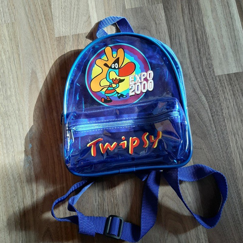 Blauer durchsichtiger Rucksack