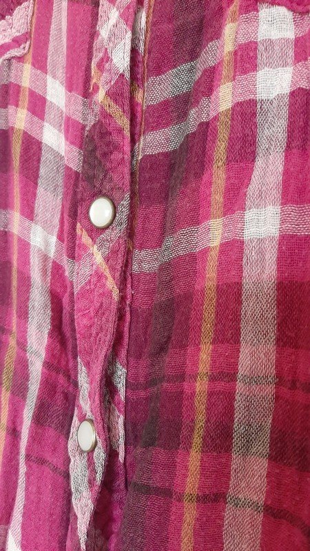 Pink karierte Bluse