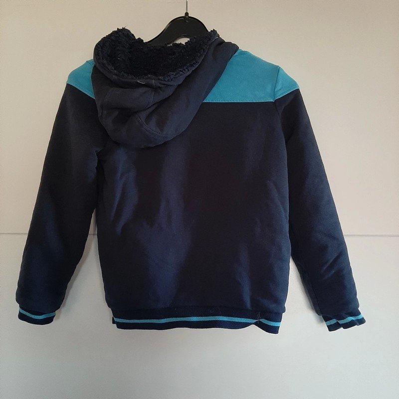 Blaue Flauschjacke Sweatjacke