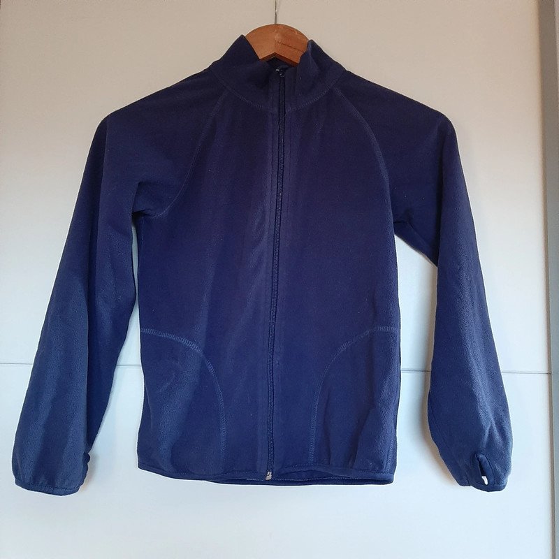 Dunkelblaue Fleecejacke