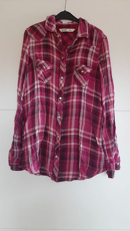 Pink karierte Bluse