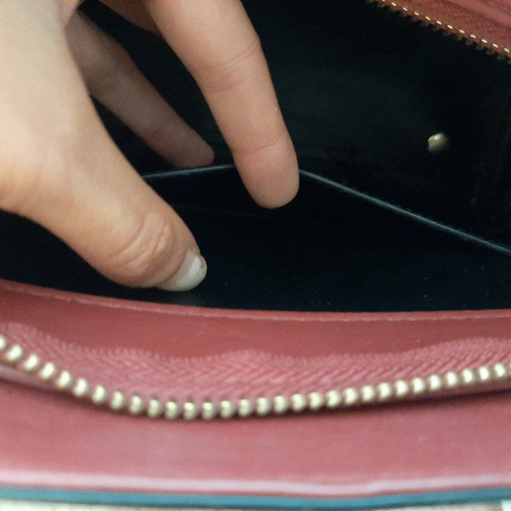 Handtasche Umhängetasche (rot/ schwarz)