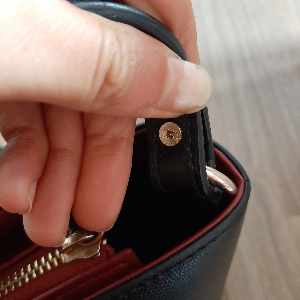 Handtasche Umhängetasche (rot/ schwarz)