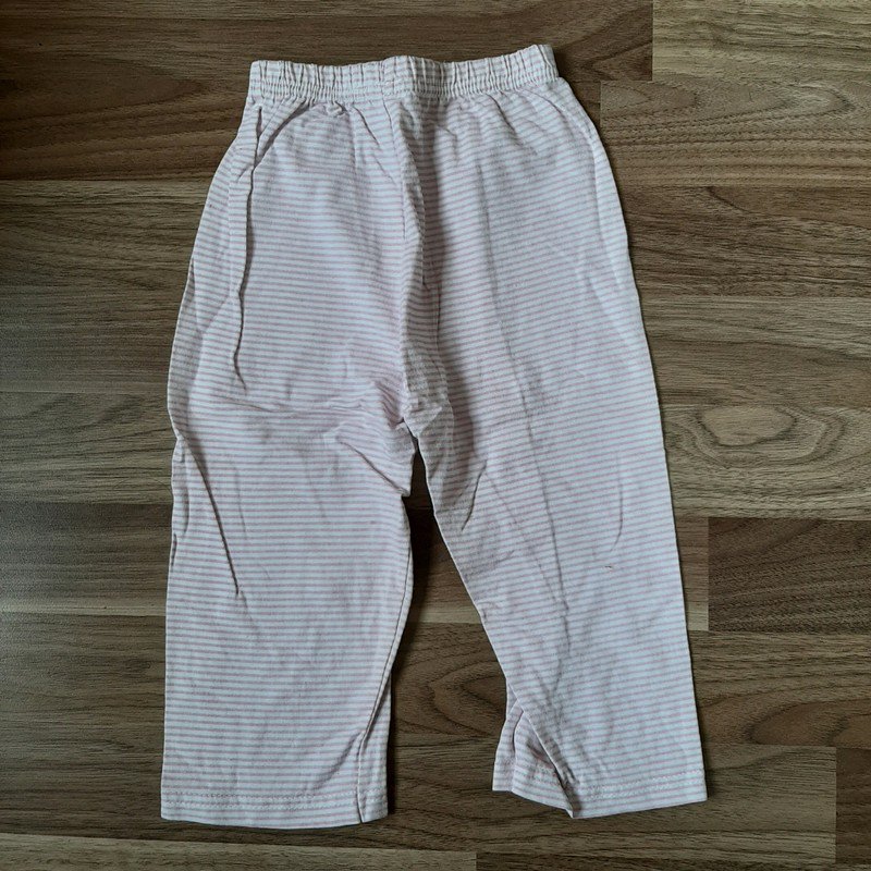 Rosa weiß gestreifte Stoffhose