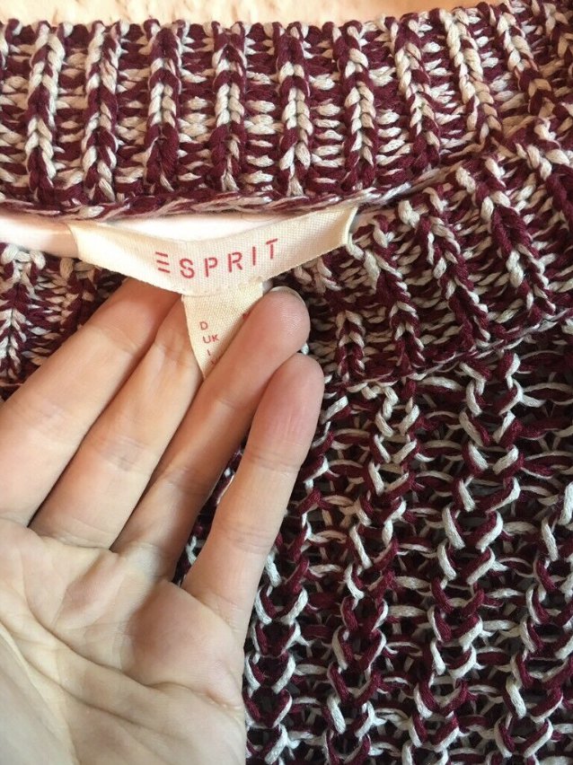 Esprit Strickpullover (rot/weiß)