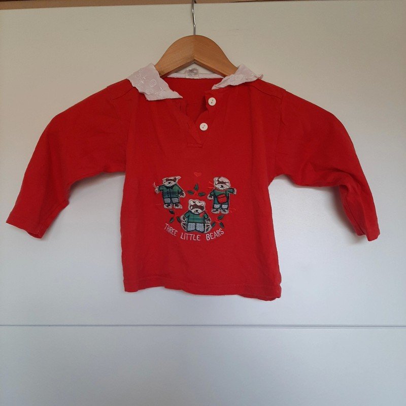 Roter Pulli mit Bären