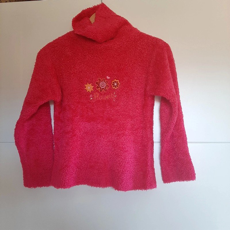 Pinker Kuschelpullover mit Rollkragen