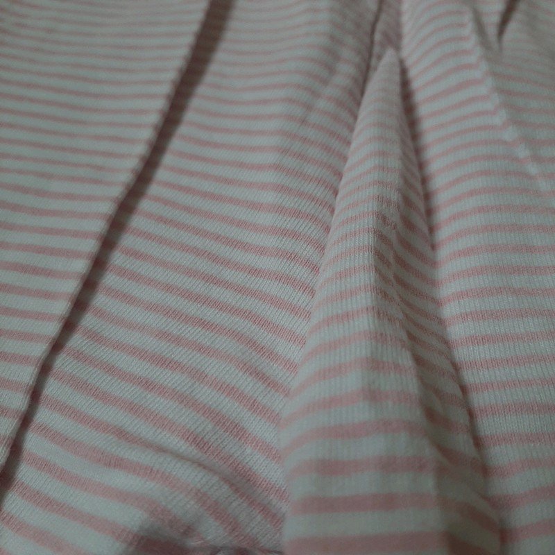 Rosa weiß gestreifte Stoffhose