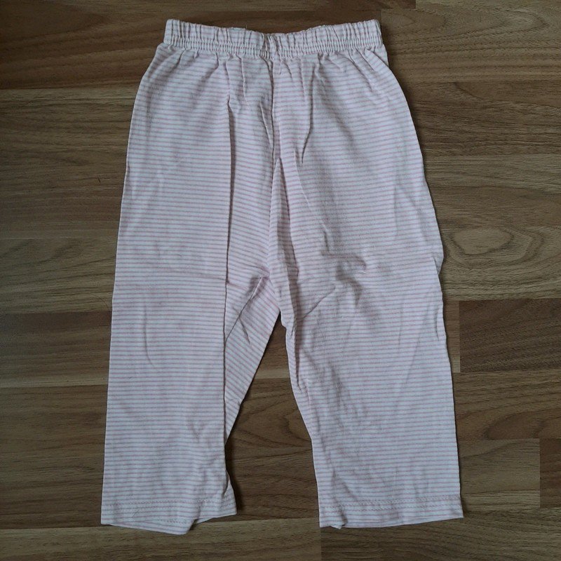 Rosa weiß gestreifte Stoffhose