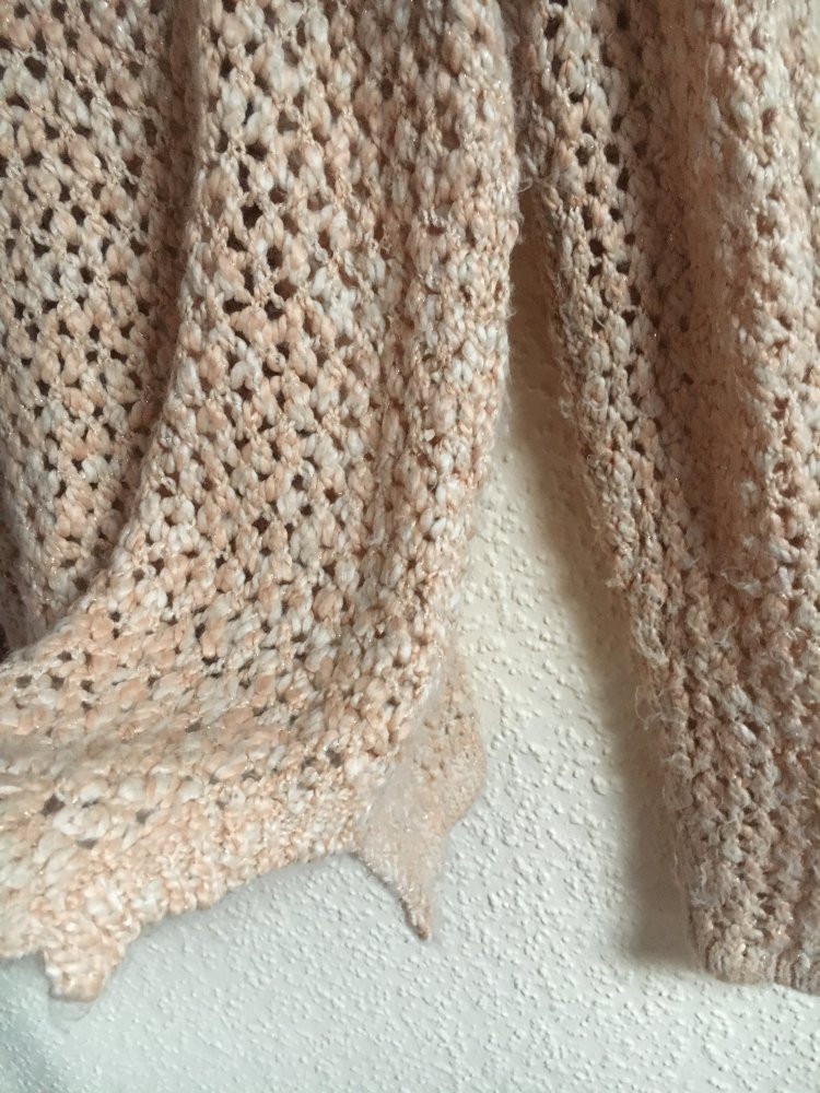 Grobstrick Pullover mit Glitzerfäden