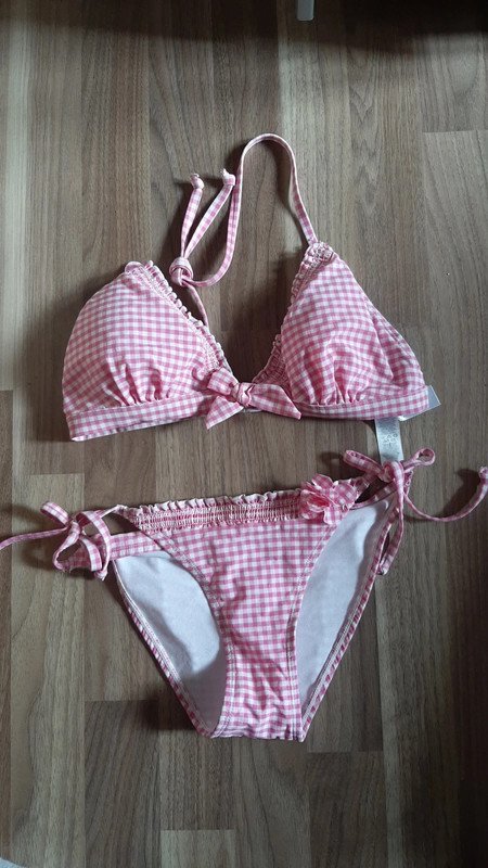 Bikini rosa kariert