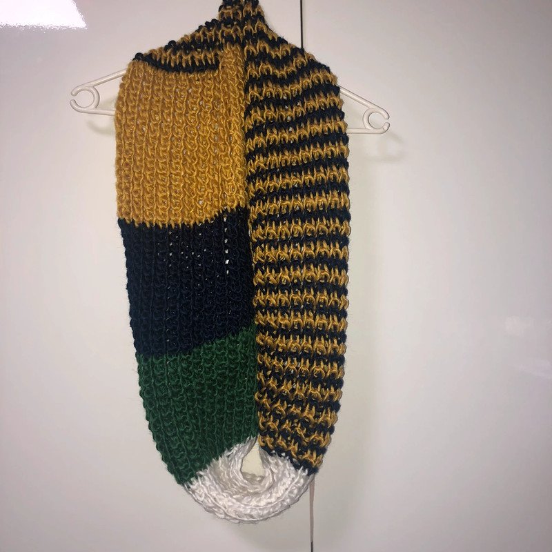 Neuer Damenstrickschal Loopschal Gelb Blau Grün Herbst-/Winter 