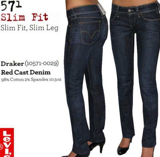 Levis 571 Stretch Skinny Jeans Gr.XS