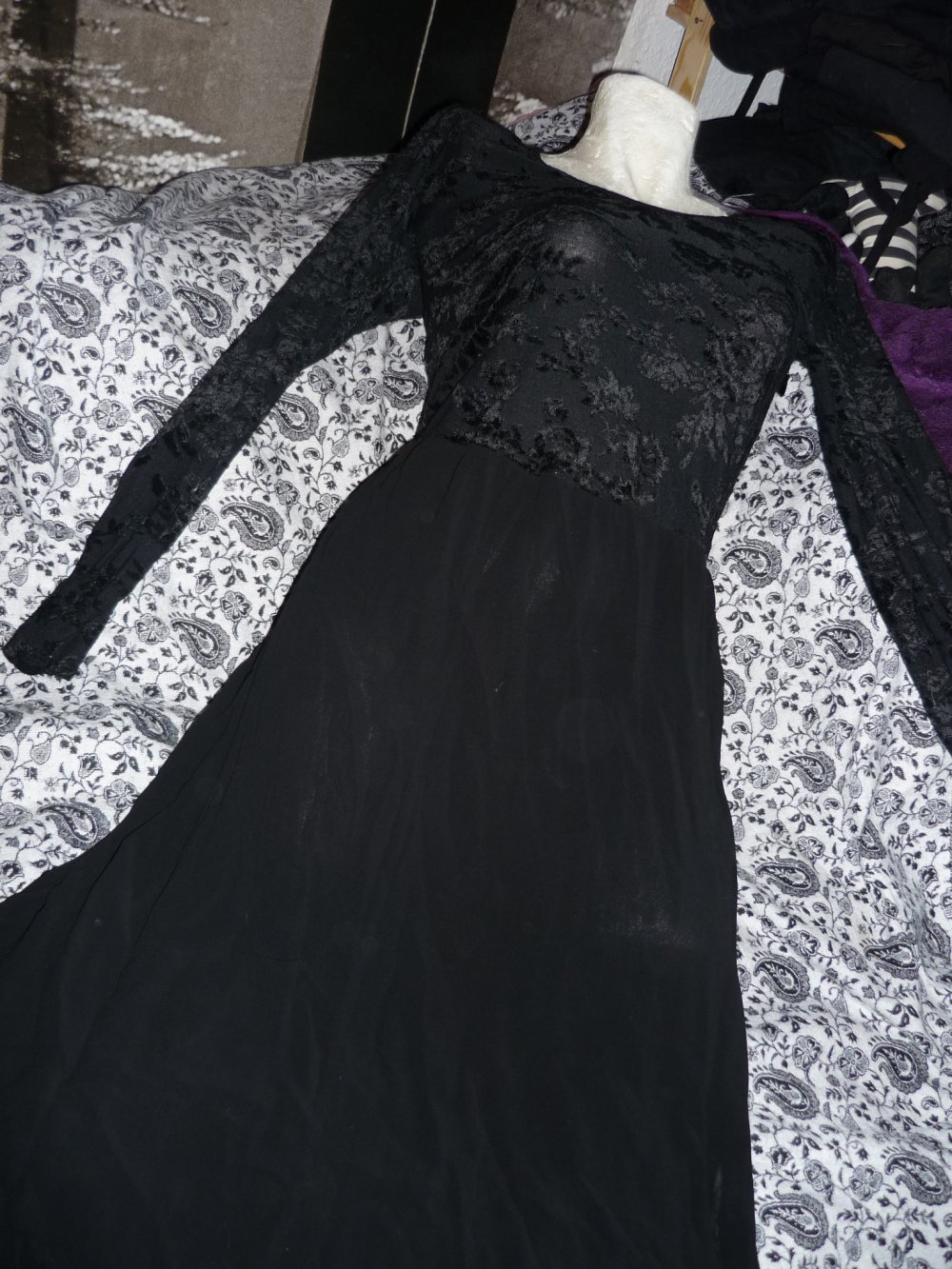 schwarzes Kleid von Dibari Gothic Vintage Gr. 40