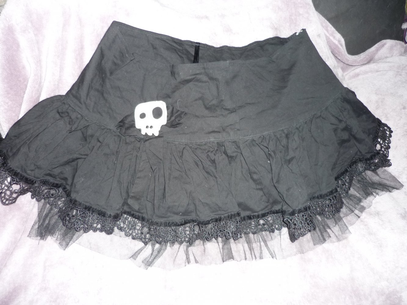 kurzer Rock von Hell Bunny Gr. XL ca. 42/44 Gothic Rockabilly Punk 