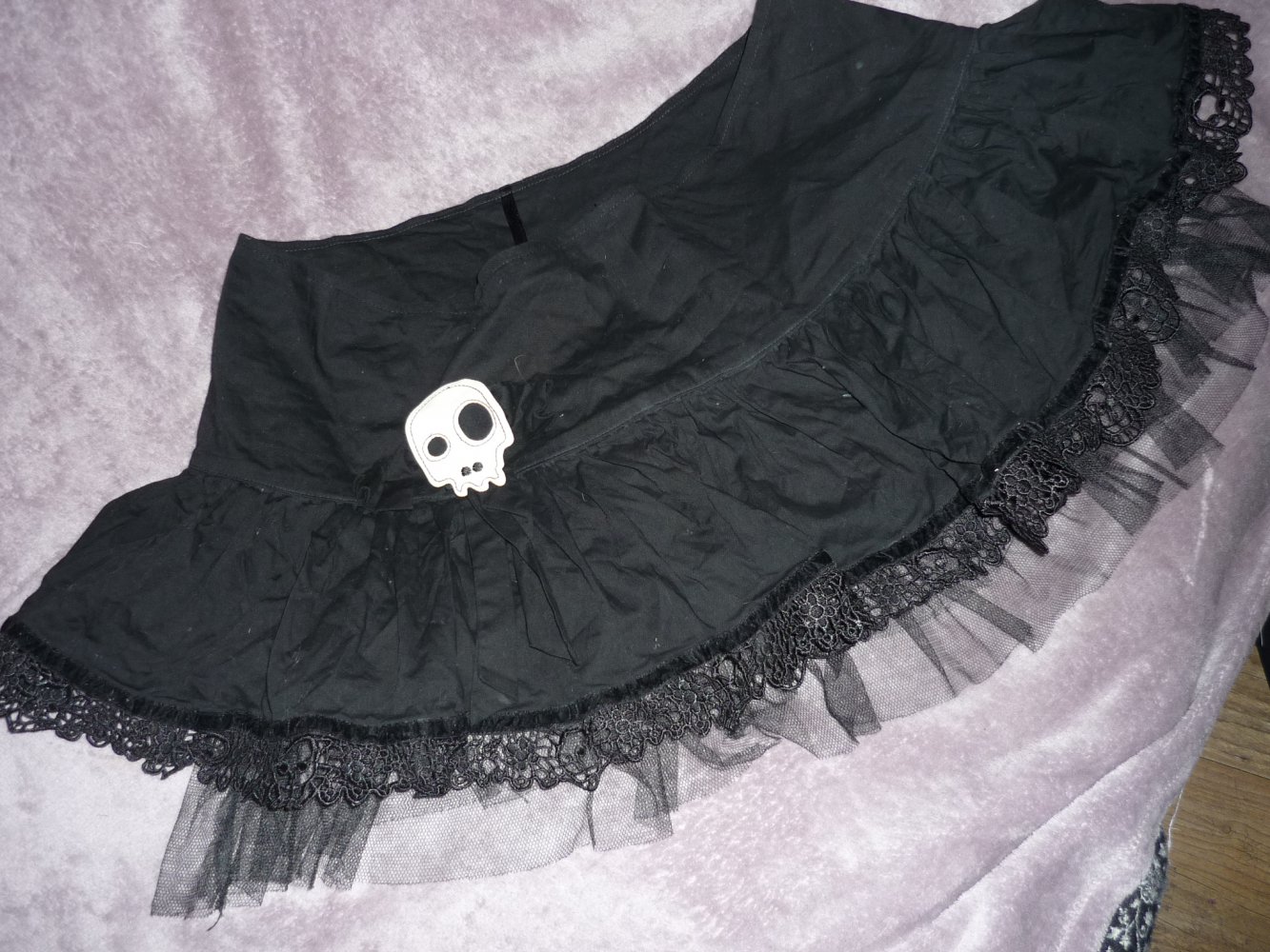 kurzer Rock von Hell Bunny Gr. XL ca. 42/44 Gothic Rockabilly Punk 