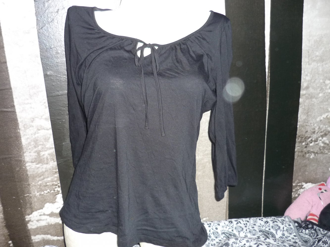 schwarzes Esprit 3/4 Arm Shirt Gothic Gr. XXL= 42
