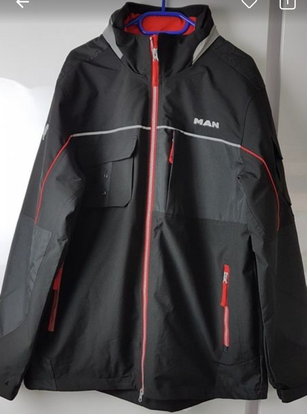 MAN Fahrerjacke Schwarz Rot