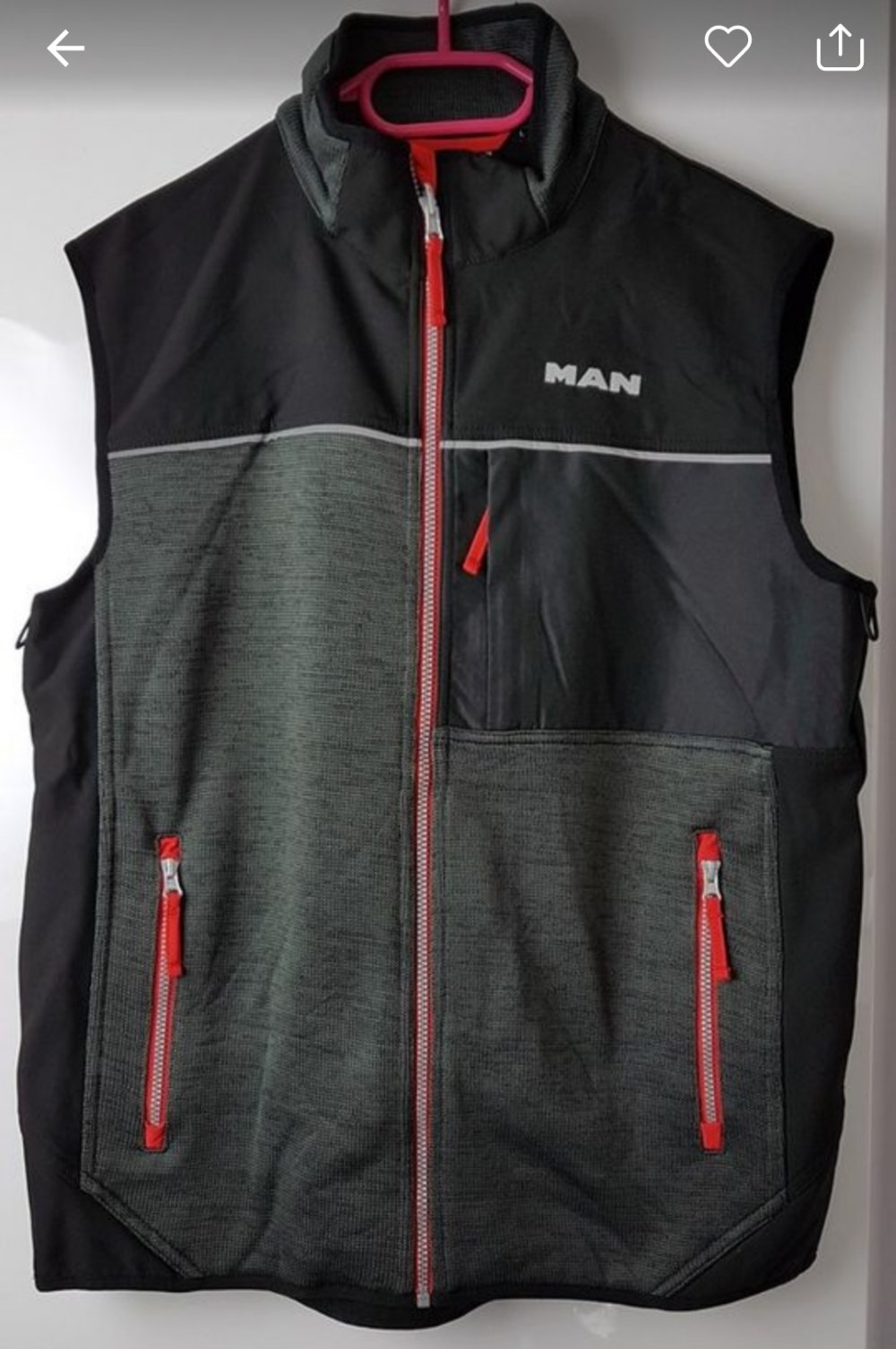 MAN Fahrerjacke Schwarz Rot