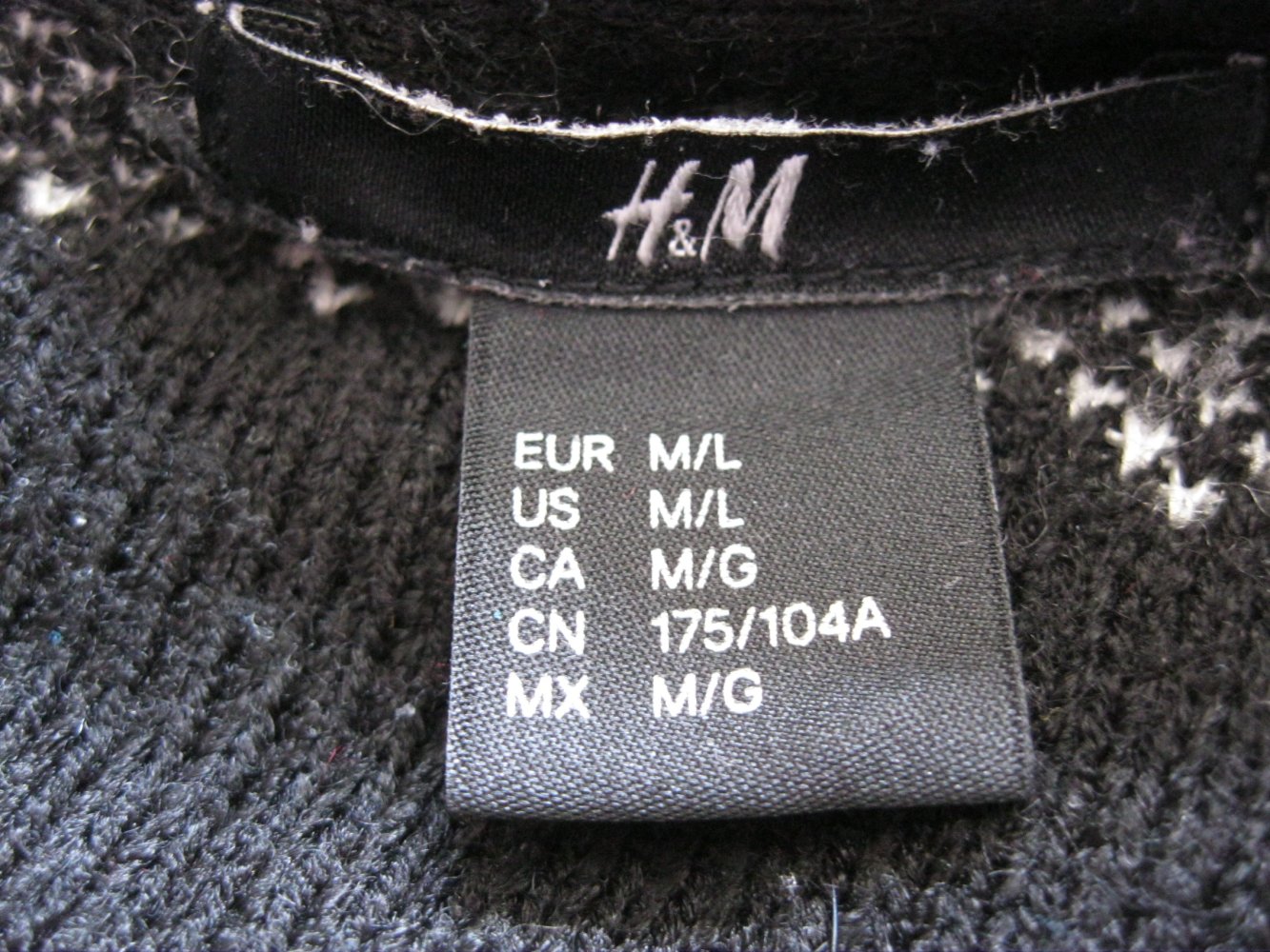 H&M Cardigan Zebramuster Schwarz/Weiß M/L
