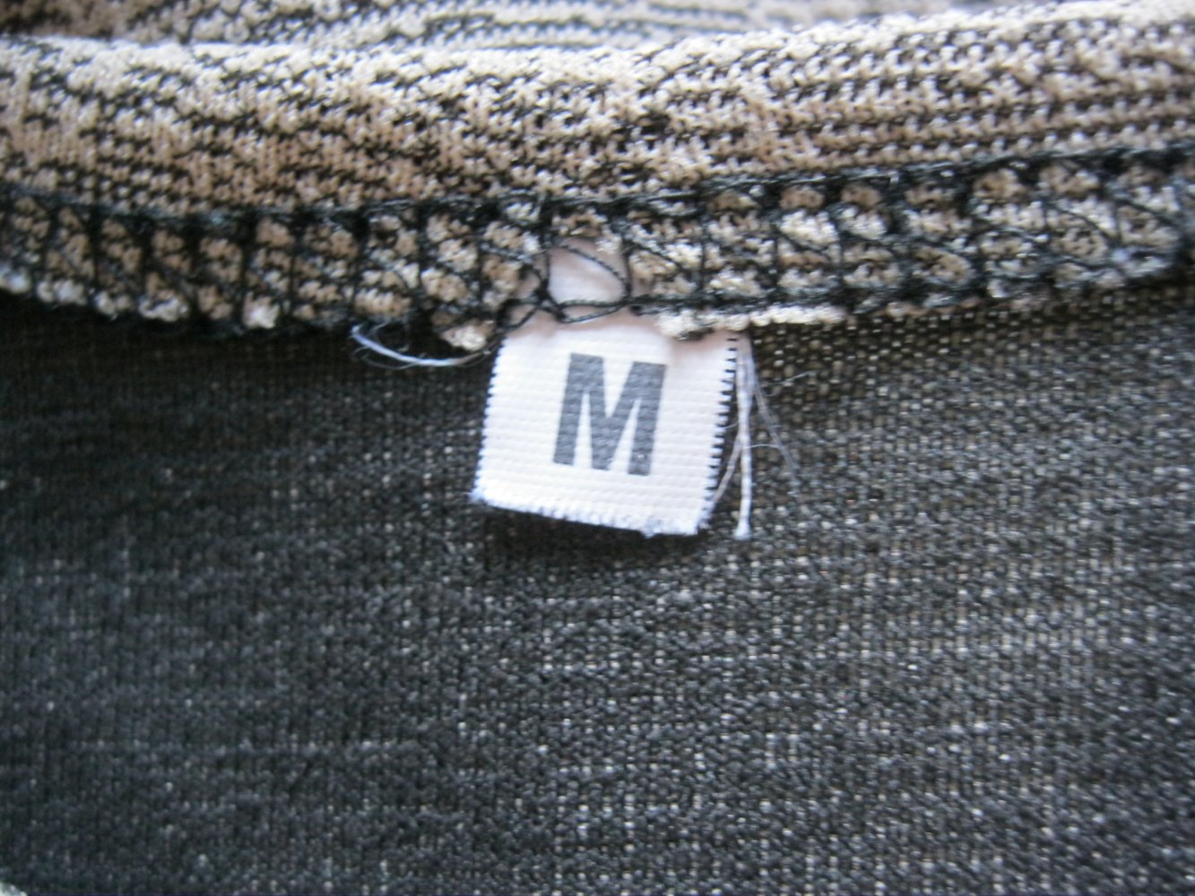 Pullover Viskose 1/2-ärmlig Beige/Schwarz M