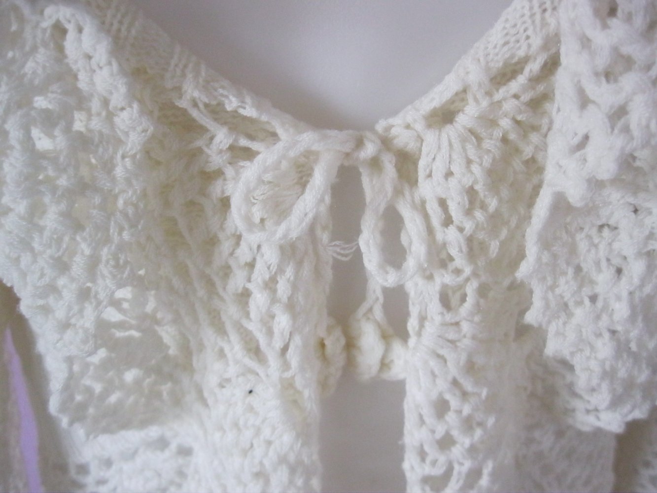Cardigan # Strickjacke # Spitze # weiß # Einheitsgröße