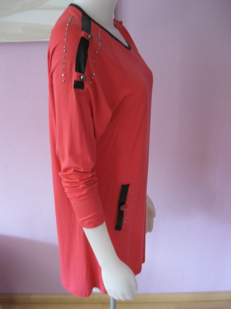 Tunika # Hisset # Viscose # Lachsfarben # XL