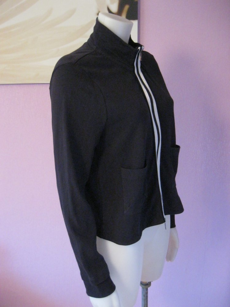 Luisa Cerano Sweat-Jacke Baumwolle Marineblau 38/M