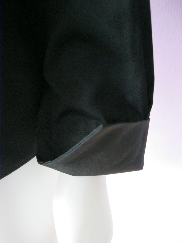 NEU Bluse langärmlig schulterfrei Volants Baumwolle Schwarz L