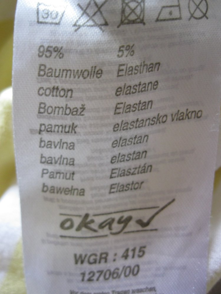 T-Shirt # Okay # gestreift # Gelb/weiß # 34