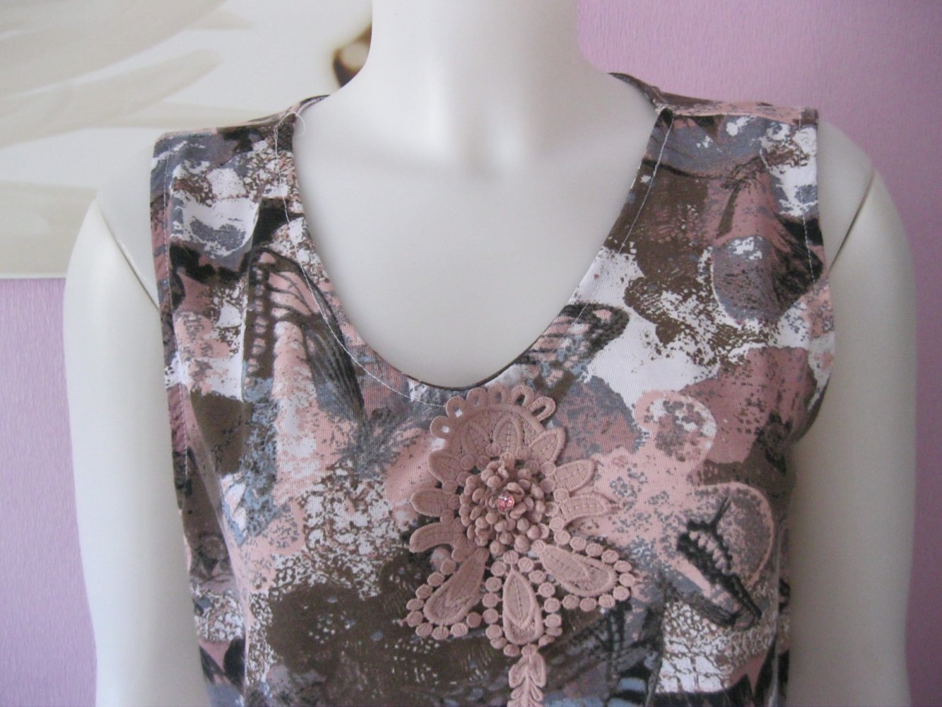 Trägerkleid # bunt # Laura Torelli # ärmellos # L