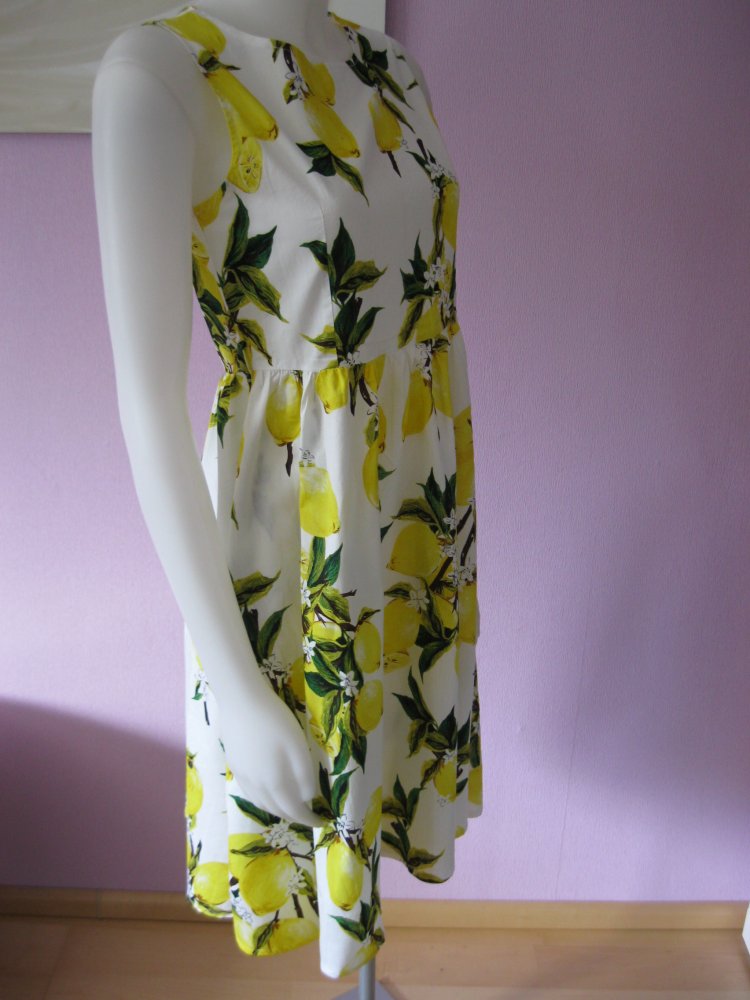 50s Retro # Boo Boo Design Fashion# Vintage # Rockabilly Kleid # Zitronen # S