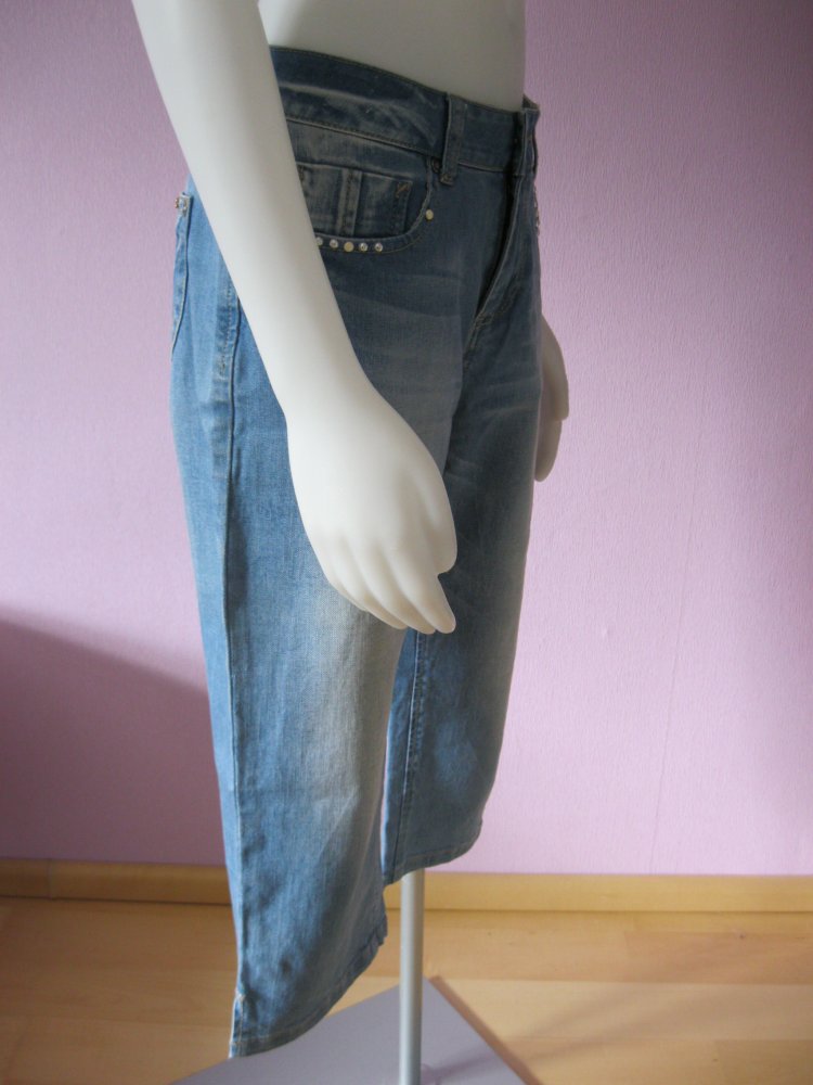 Occupied Jeans Shorts Baumwolle Strass/Perlen 38