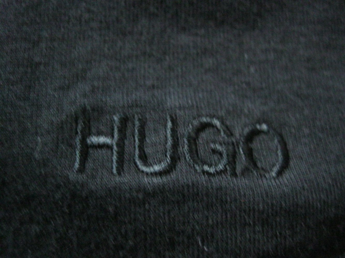 Hugo Boss T-Shirt V-Ausschnitt Baumwolle Schwarz M
