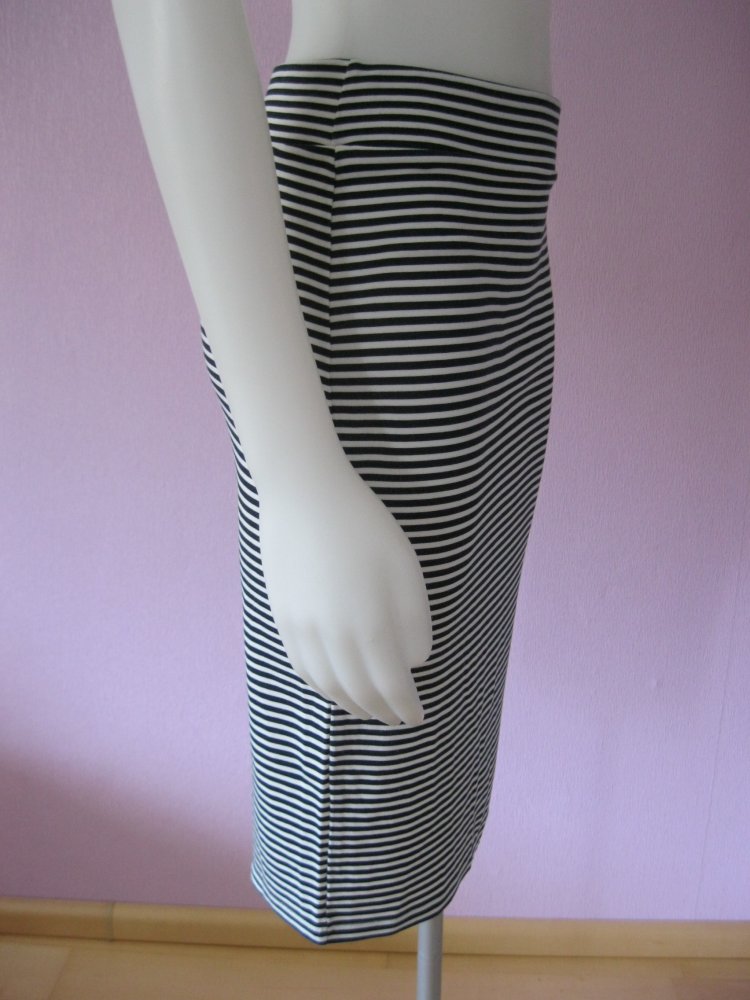 Stretchrock # Tom Tailer # Schlupfrock # gestreift # Schwarz / Weiß # S