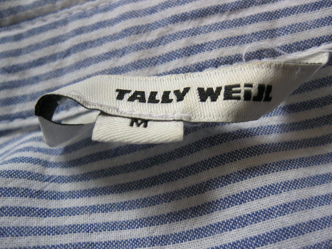 Hemd # Bluse # Tally Weijl # langärmlig # gestreift # Blau / Weiß # M