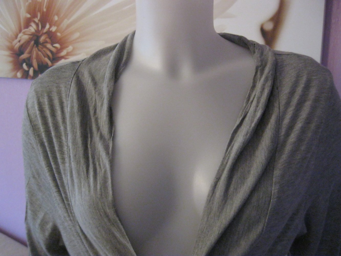 Terranova Cardigan Jersey-Jacke Grau 100% Viskose L