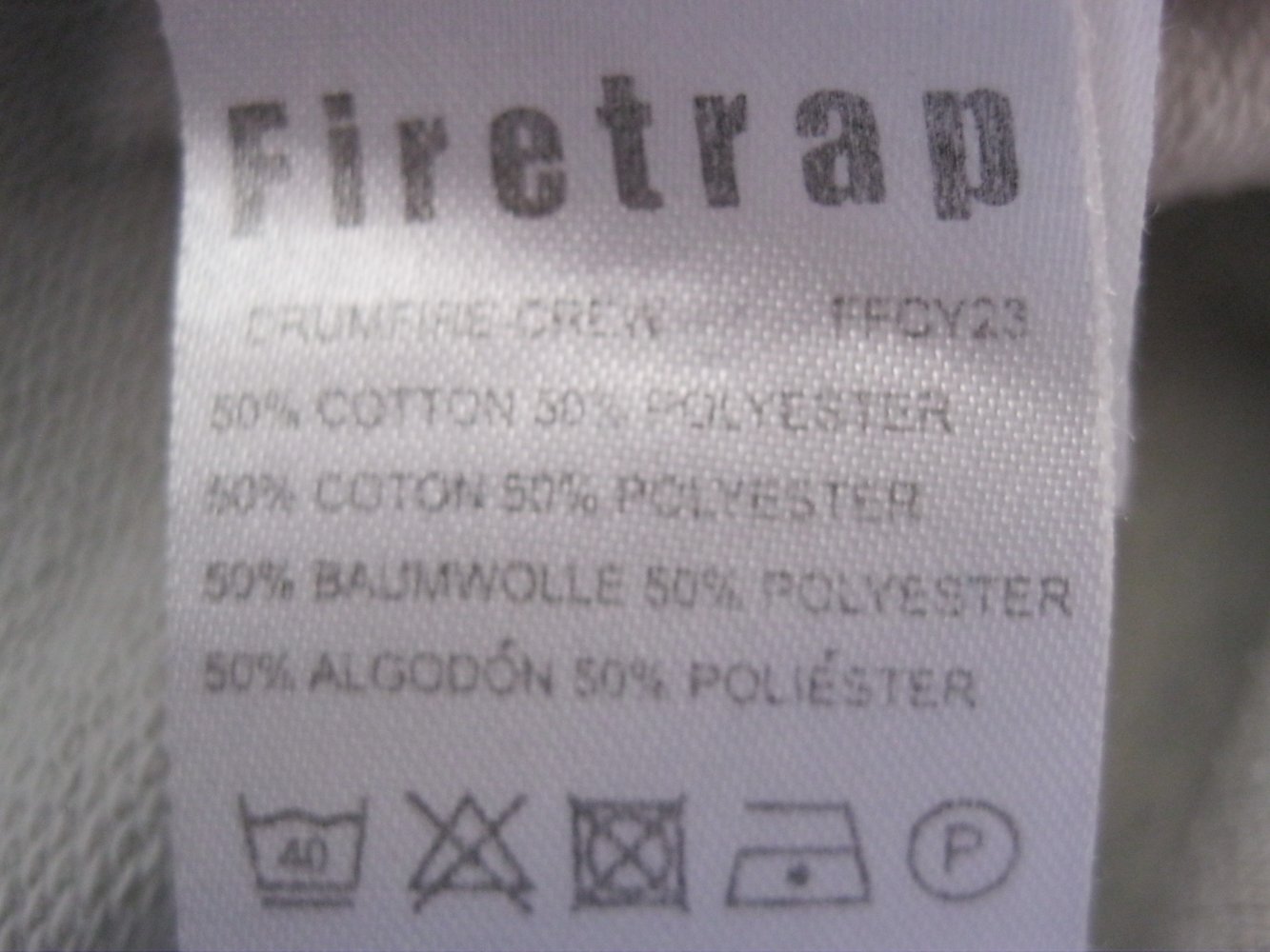 Firetrap London Sweatshirt Creme Baumwolle M