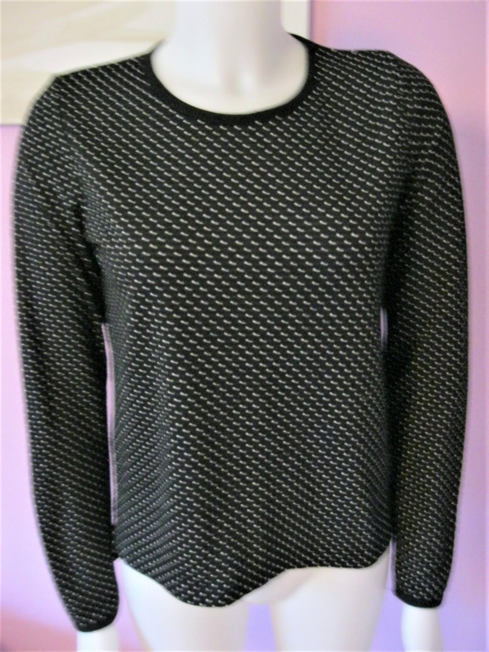 Pullover # Montego # Schwarz/Weiß # gepunktet # M