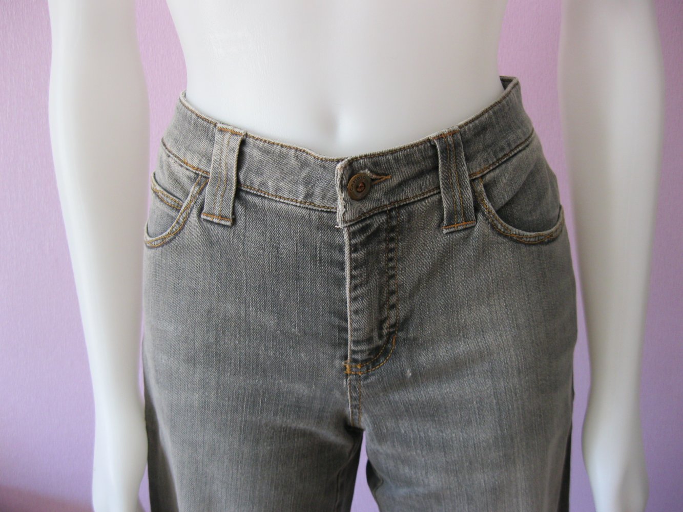 Cambio Schlaghose Jeans Grau-Schwarz S