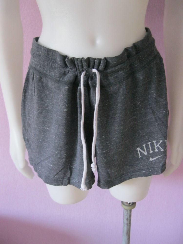 Nike Shorts Baumwolle Grau meliert L