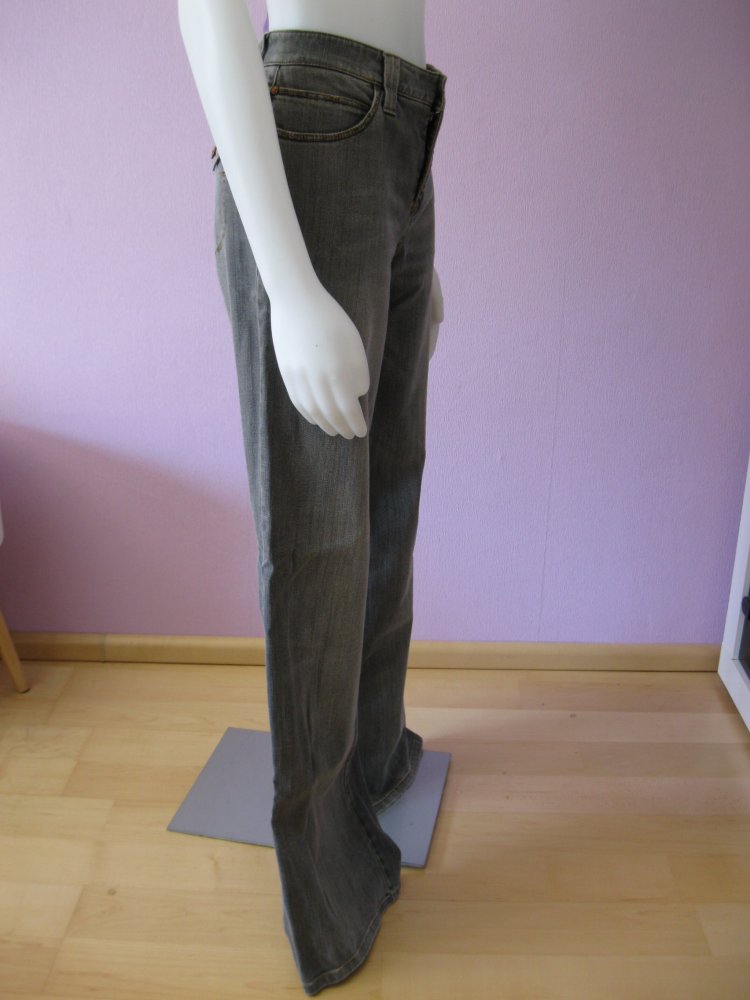 Cambio Schlaghose Jeans Grau-Schwarz S