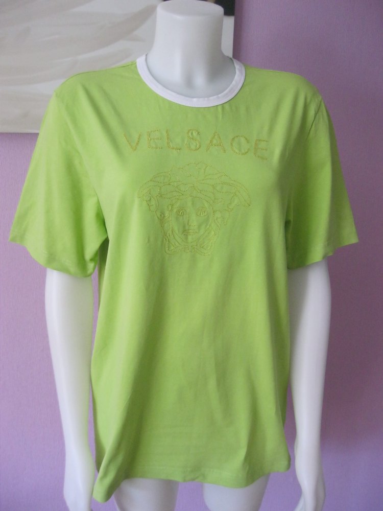 Velsace Sport T-Shirt Neongrün Stickerei 48 / 4XL