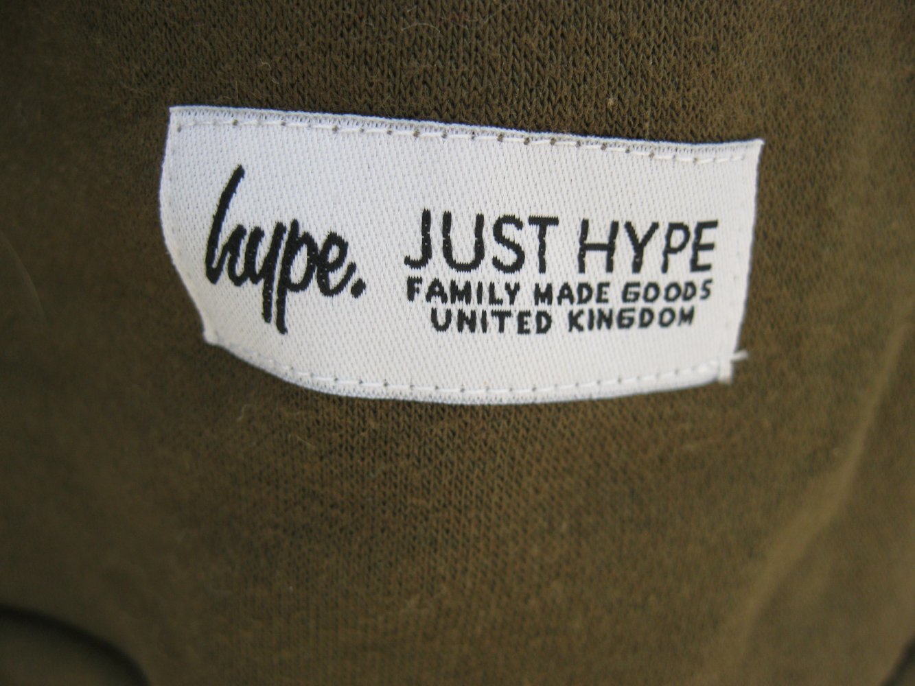 Just Hype Sweatshirt NEU Khaki Asymmetrisch M