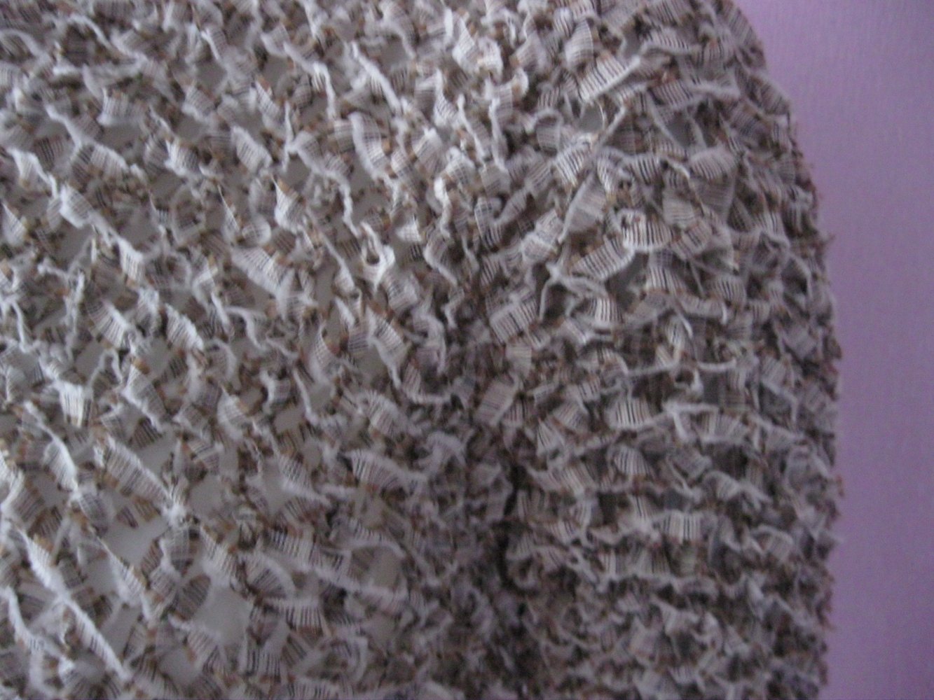 NEU Strickpullover Handmade langärmlig Beige meliert S-L